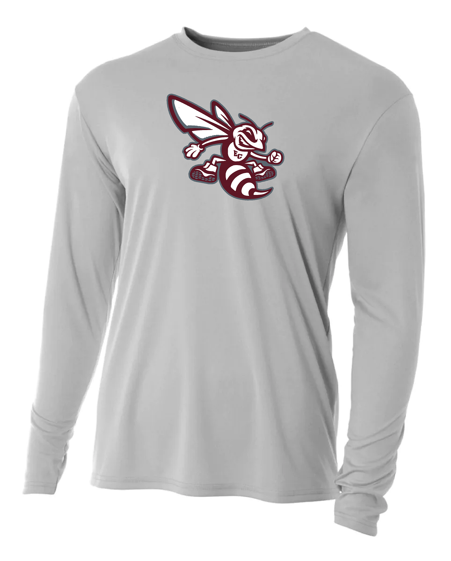 EC Hornets Spirit Performance Long Sleeve - Silver